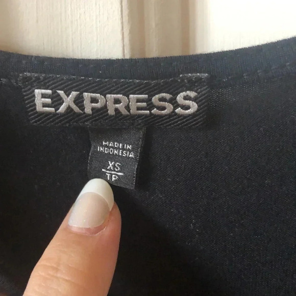 Express Black Flowy Lace Top, Sz XS - Picture 4 of 5